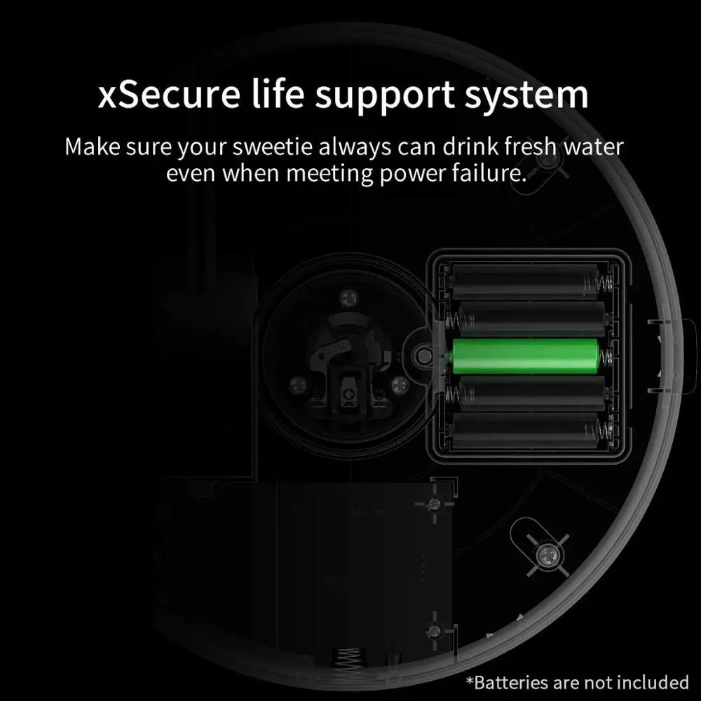 
PETKIT Battery Operated Smart Automatic Pet Cat Water Fountain with 304 Stainless Steel Bowl and tray 