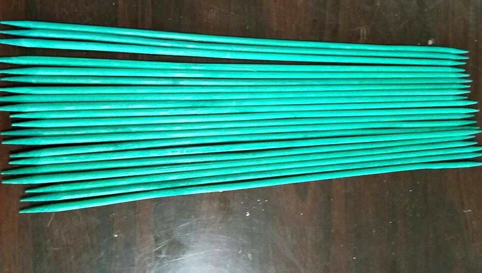 Customized 40cm 50cm bamboo flower sticks  natural round colored for garden use