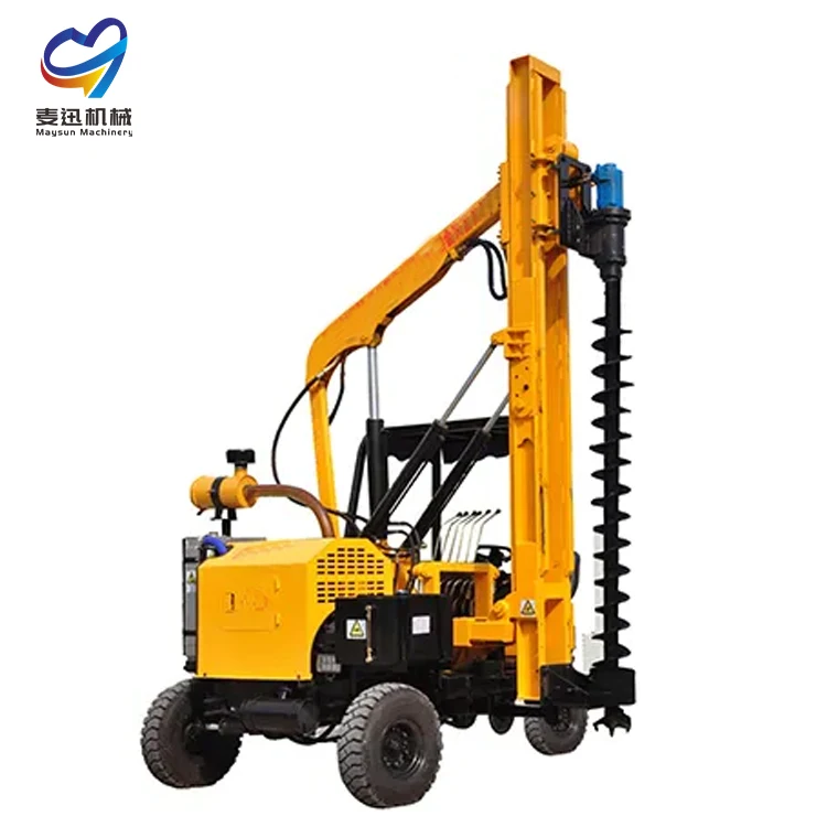 Ground screw pile driver for excavator stable  pile driver attachment for excavators  machine used piling machine