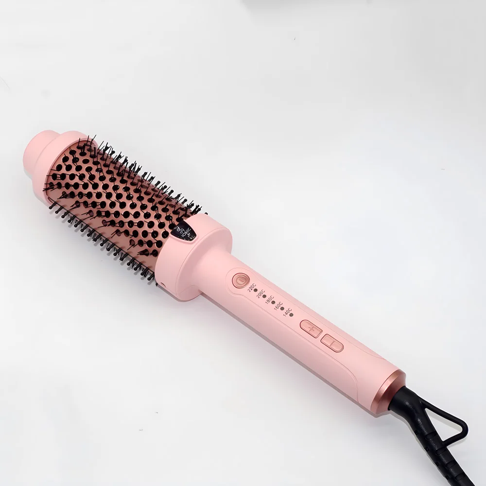 45mm 220C Double PTC High Temperature Temperature Adjustable Thermal Hot Brush Round Brush Ceramic Heated Brush