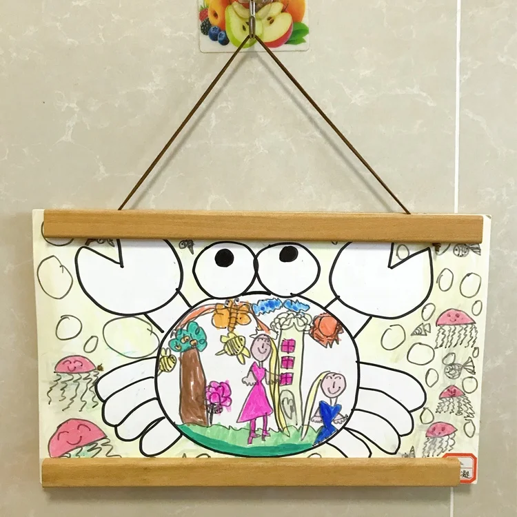  High Quality Home Decor Solid Wood Picture Hanging Kit Frame Magnetic Poster