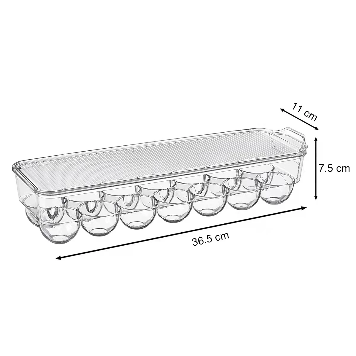 PET Stackable Storage Container Organizer Egg Storage Box Refrigerator Egg Drawer Bins