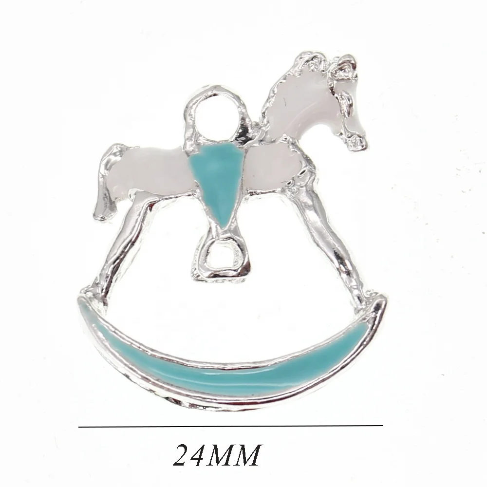 Cute Mini Muslim Islamic Enamel 3D Animal Horse Shaped Baby Pin Charms