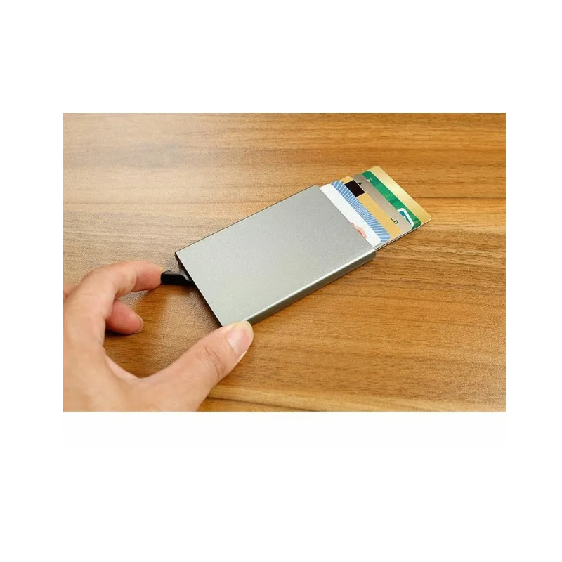  Держатель для кредитных карт YOUYUE всплывающий бумажник с блокировкой RFID алюминиевый чехол безопасности мужчин и женщин Вмещает
