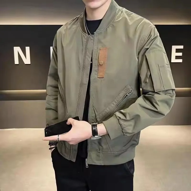 Spring and autumn personality denim jacket male Korean style ripped denim clothing trend social guy rivet jacket coat