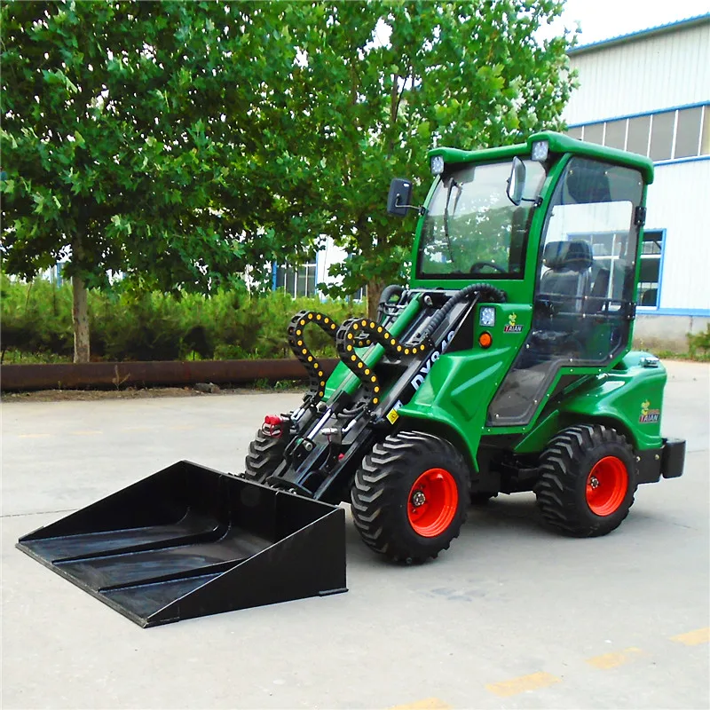 Мини-фермерский трактор DY840 маленький фронтальный погрузчик с мини-траншеекопателем