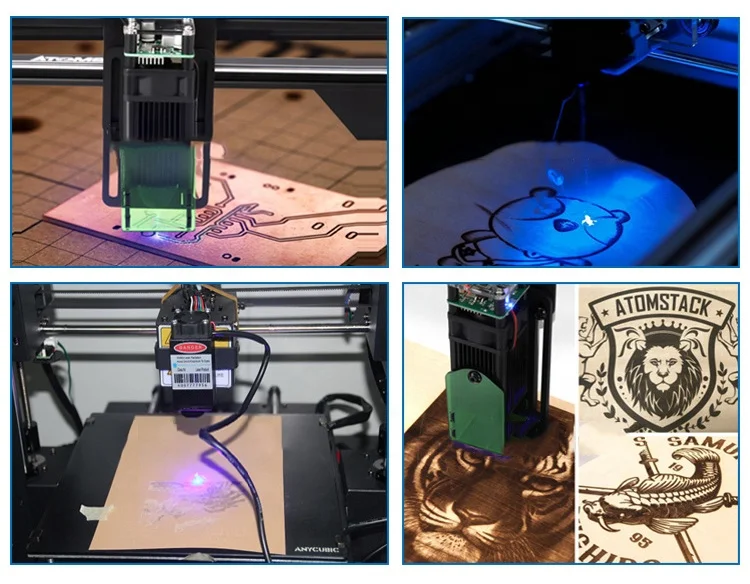High Power 450nm 1.6W Adjustable Focal Engraving Laser Module Laser Cutting Head CNC Machine Engraver Accessory