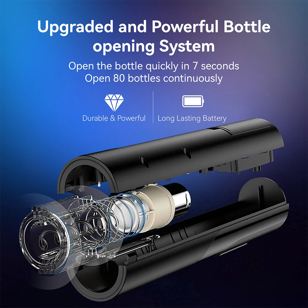 4 in 1 Electric Wine Opener Set Automatic Wine Bottle Openers Battery Powered Corkscrew for Home, Party, Bar, Restaurant