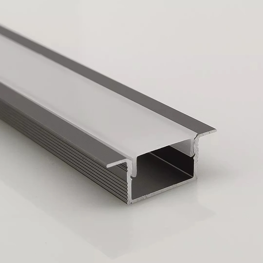 Aluminum LED with light 17*10mm aluminum profile Commercial lighting cabinets embedded aluminum LED profile