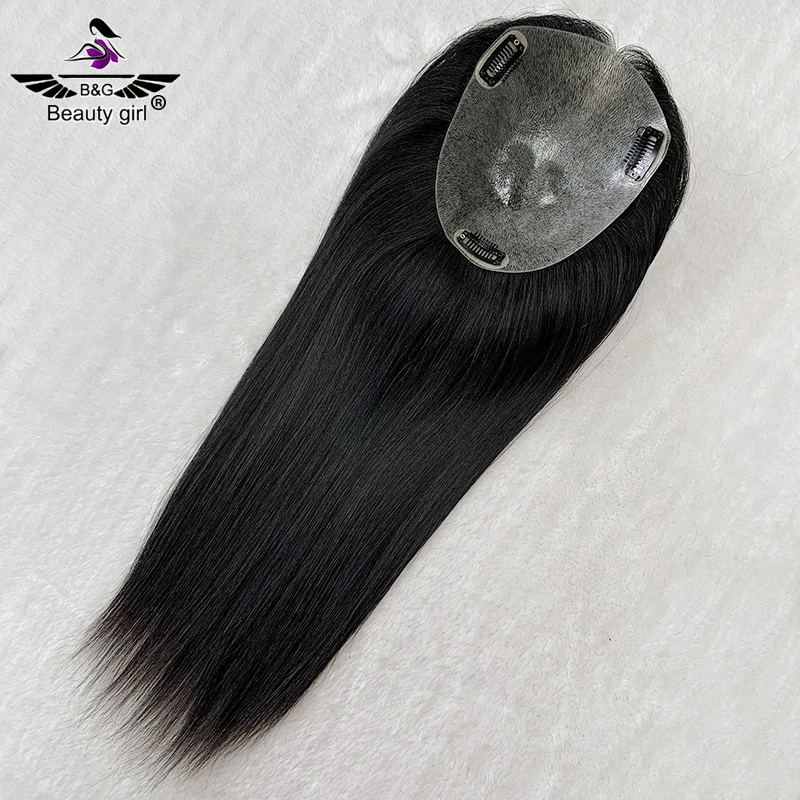 Realistic Scalp Hair System Pu Glue Skin Base Injection Toupee for Women 0.03Mm Ultra Invisible Thin Skin Toupee