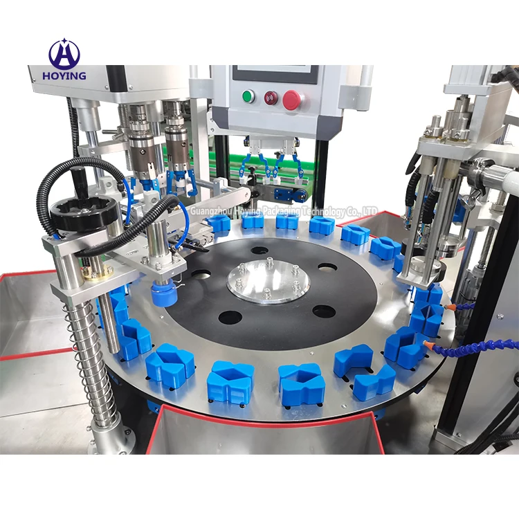 Auto 2 nozzle medical spray bottle chemical liquid filling capping labeling machine production line