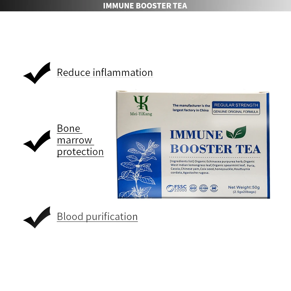 Custom Immune Booster Tea Regular Natural Blood Purification Herbal Detox Tea