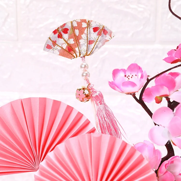 New Chinoiserie Chinese style cake topper small bell  fan purl cake toppers birthday  wedding  party Supplies cake topper