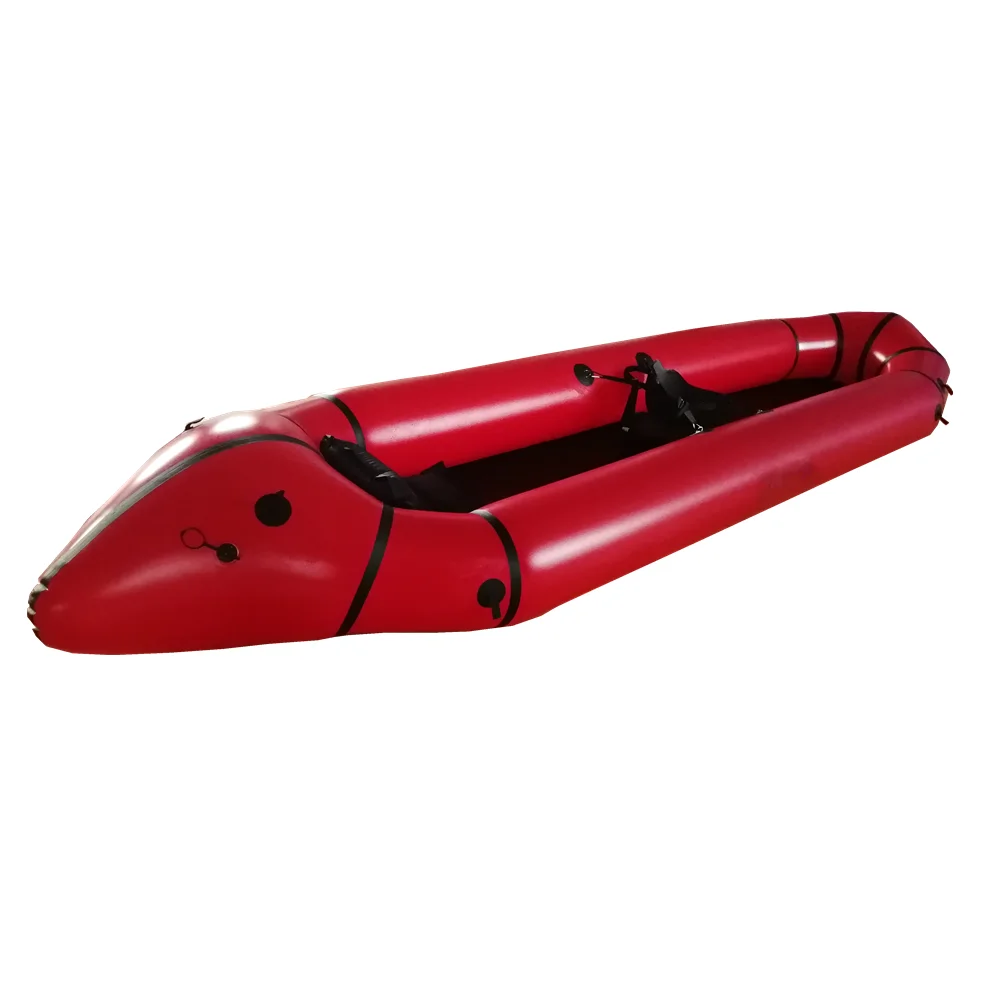 Cheaper Customized number 1 sale light weight TPU 2-Person inflatable packraft/ bike raft paddle kayak