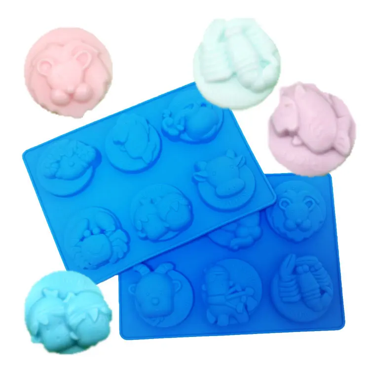 Custom zodiac shape cake mold ,silicone twelve constellations toilet soap molds