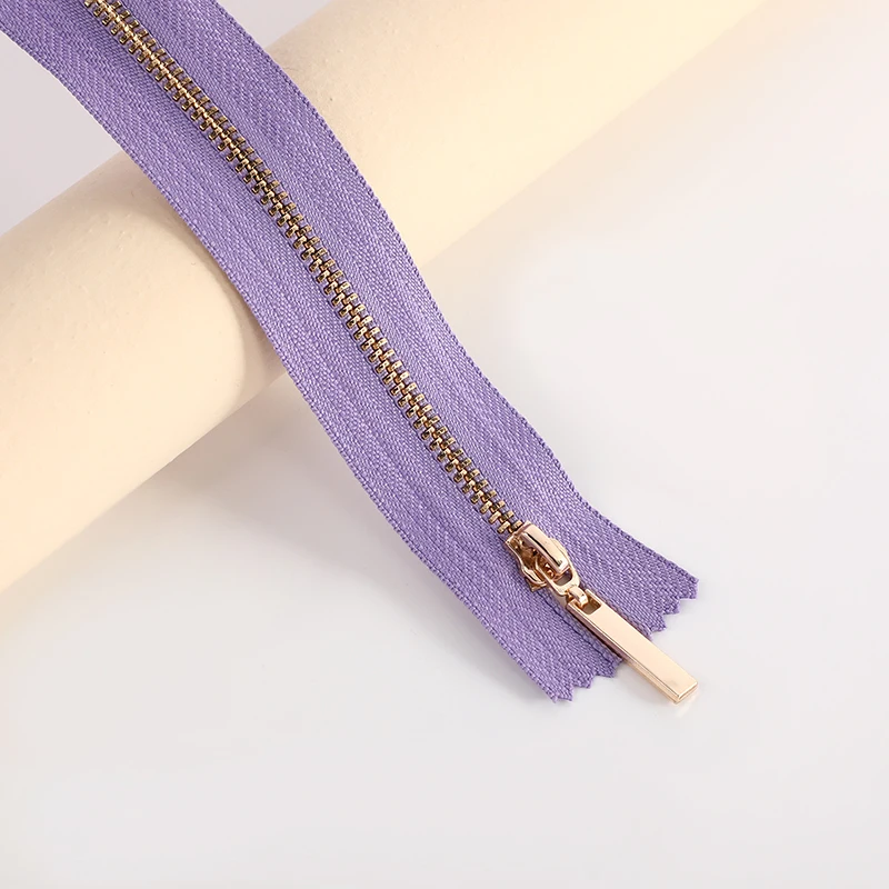 Spot metal double-sided metal zipper platinum light gold bronze rotating head open tail zipper jacket down jacket