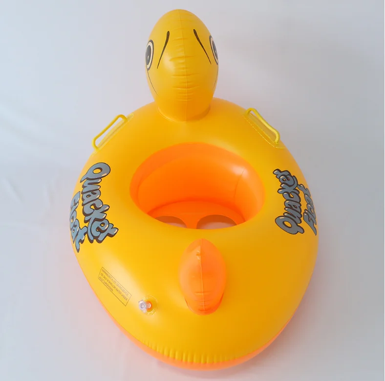 Toddler Pool Floats Inflatable Kids Water Float Ring with Handle Safe Material and Soft Seat Duck Swimming Ring