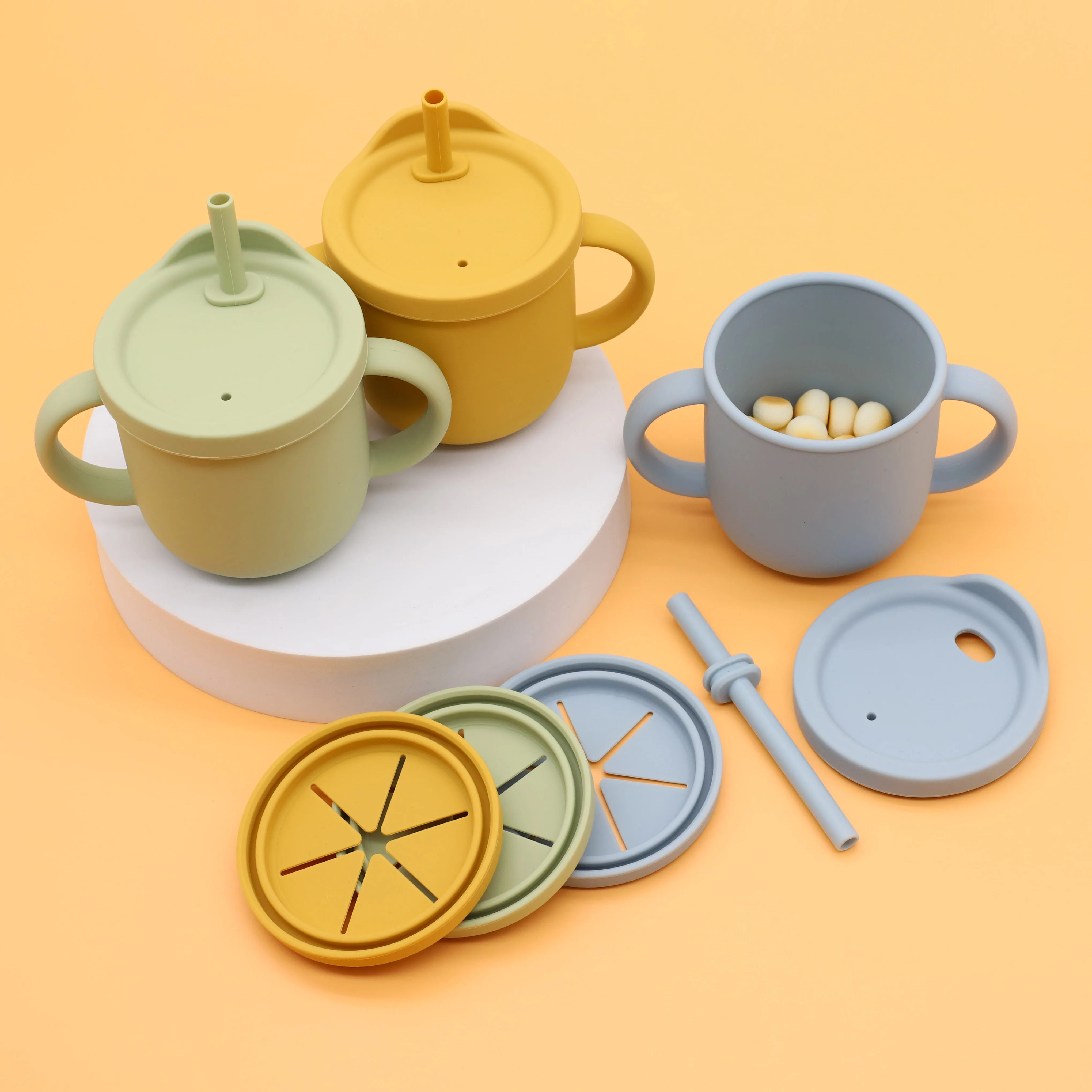 Wholesale Durable Anti-scald Silica gel dishes Kids Tableware Custom Silicone Baby