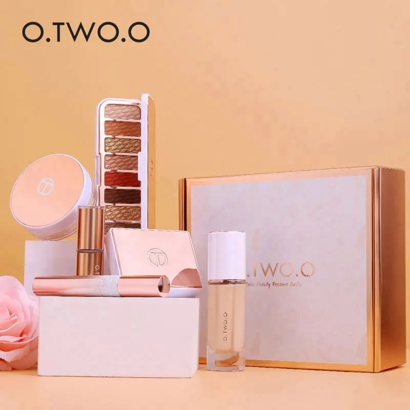 Foundation Mascara Eyeshadow Ladies Sets O.two. O Cosmetics Set Full Makeup Lipstick