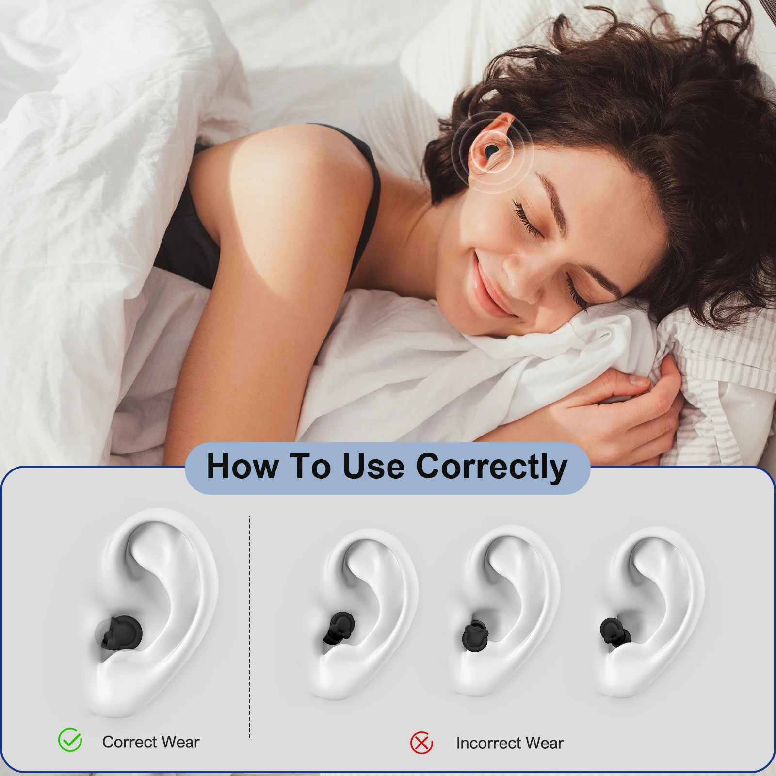 Silicone Ear Plug Noise Reduction Function Hearing Protection Sound Insulation Sleeping Noise Reducing Ear Plugs