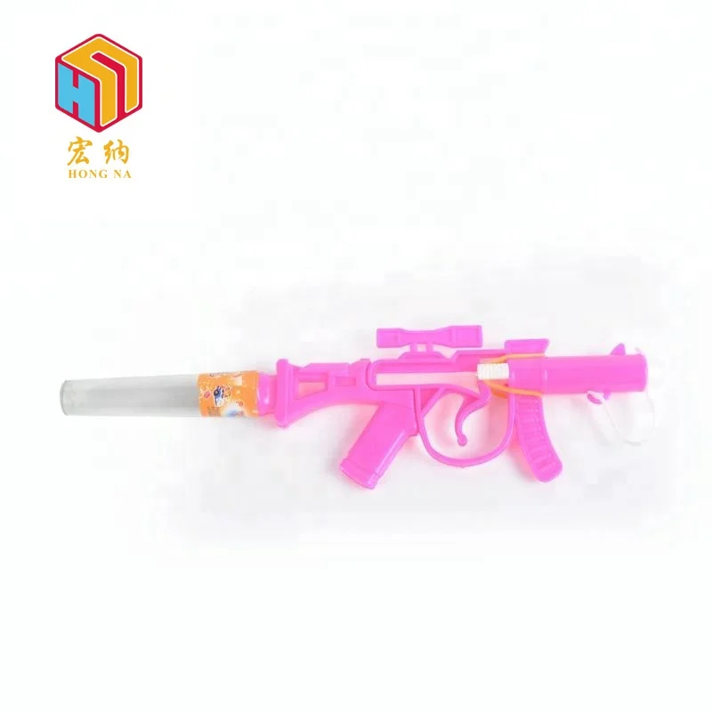 shooting game plastic mini rubber band missile toy candy gun for kids