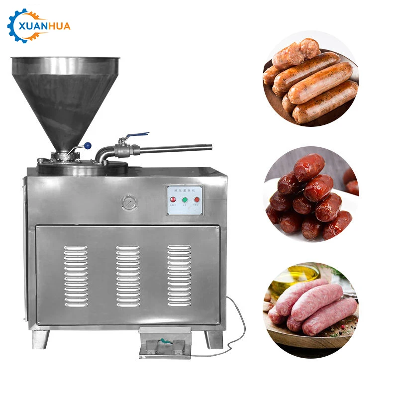 industrial sausage making equipment automatic vacuum hydraulic sausage stuffer filler machine