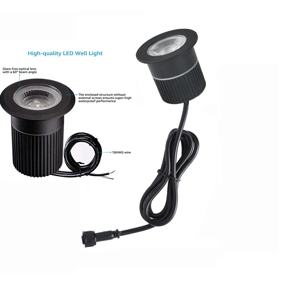 High bright hot selling Outdoor  12 Volt outdoor led lights recessed inground lamp for garden pathway driveway decoration