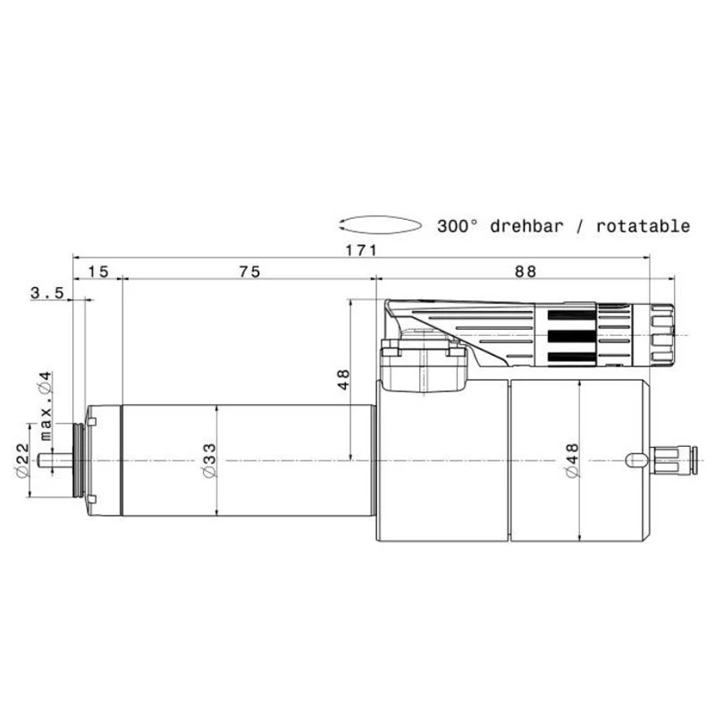 German imported SycoTec high-speed automatic tool change spindle 4033 PCB split board high-speed motor Spindles