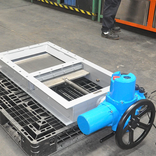 Heavy Duty Rotary Vertical Horizontal Motor Knife Slide Gate Valve Electric Actuator Carbon Steel General Custom Size 12 Months