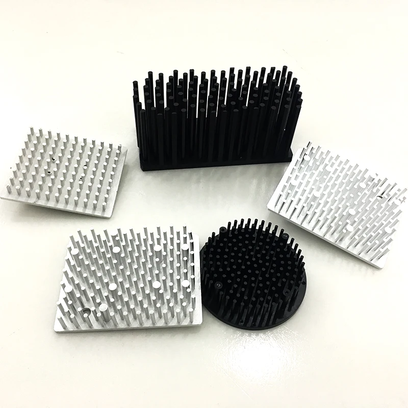 Customized White Cold Forging Radiator Anodized Powder Spraying Surface Treatment Degreasing Heat Sink with Unique Shape Color