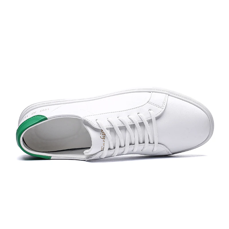Blank All white and black genuine leather sneaker white men