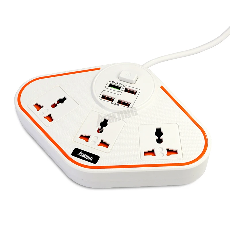 Высококачественная 3-х розетка с usb-разъемом
