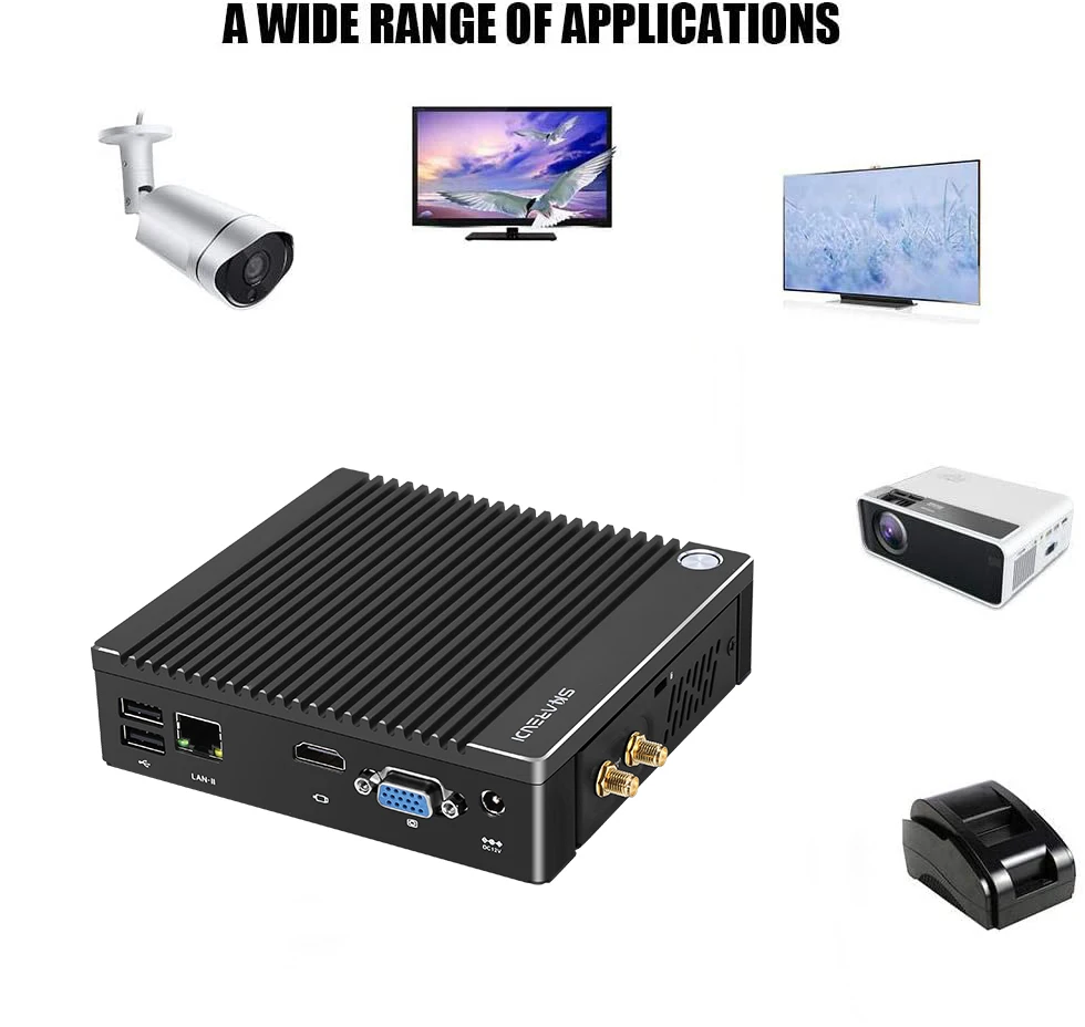 
Top 10 Hot Sale Mini Games PC Embedded With Serial Parallel Ports N2840 2GB RAM 32GB Flash 
