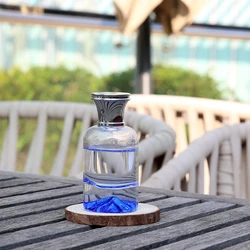 2021 Unique Design Blue Luxury Cylinder Empty Wholesale Unique Perfume Glass Bottle Refillable Glass Bottle Perfume