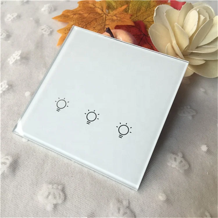 Good Quality Touch Light Wall Switch Crystal Toughened  Glass Panel