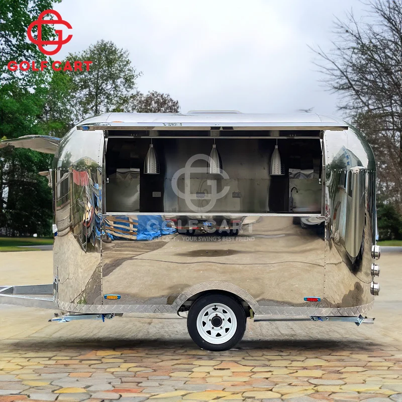 Mobile Concession Stand Waffle Ice Cream Fast Airstream Food Trailer Mini Truck Taco Cart for Sale