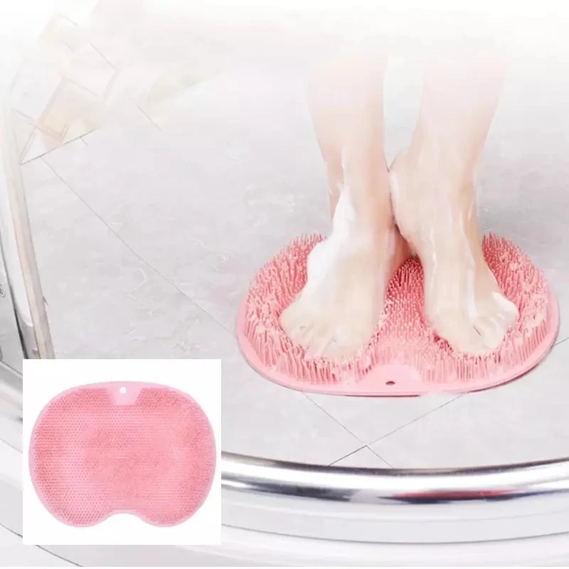 Foot Scrubber Massager Cleaner For Shower,Back Massage Pad With Suction Cup