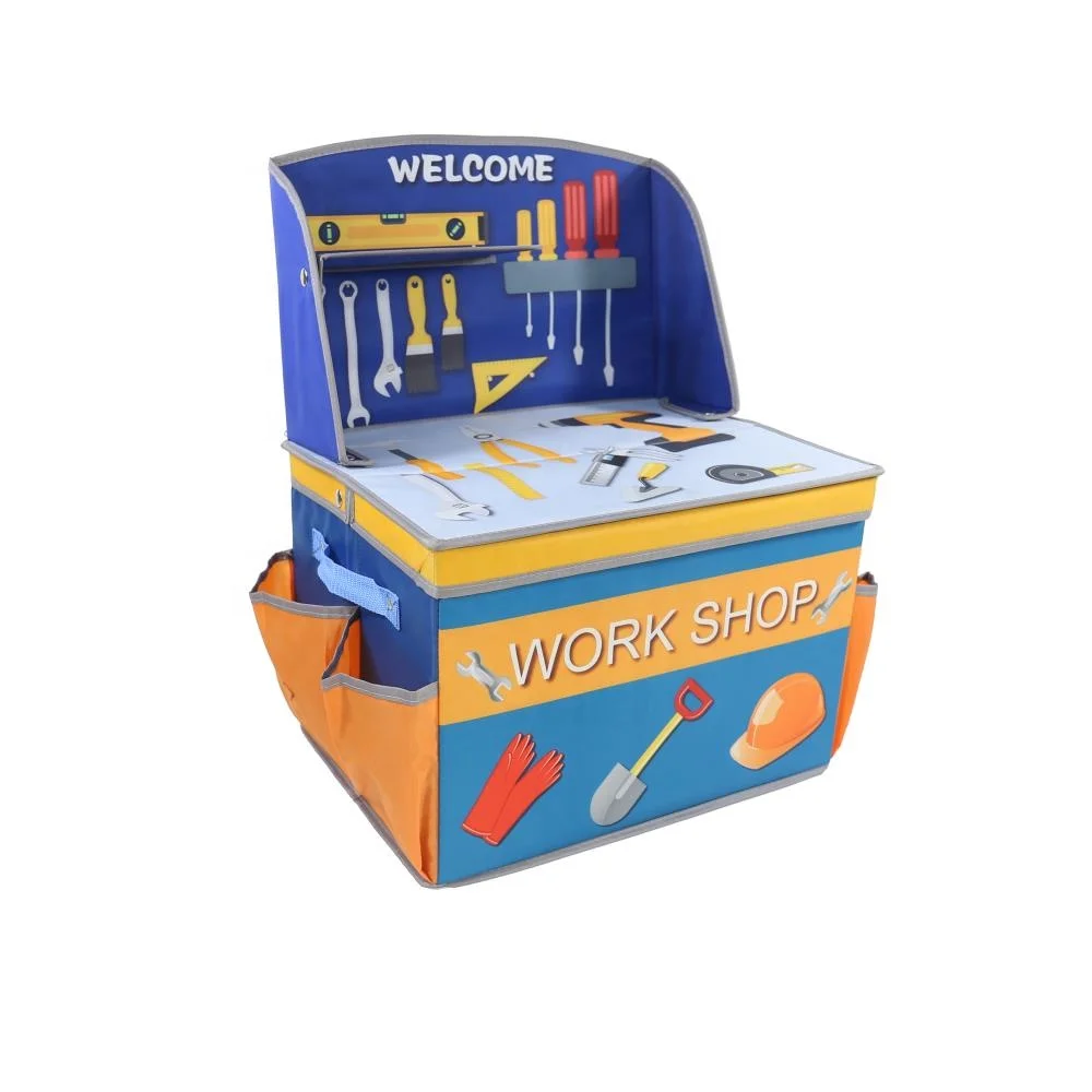 Custom Wholesale Lovely Pink Collapsible Storage Box Decorative Home Kids Toy Foldable Fabric Storage Box