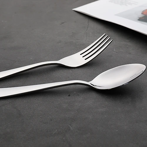 4PC High Quality Metal Silver 2019  Spoon Knife Fork Set Hot Sale Children Stainless Steel cutlery set For Kids