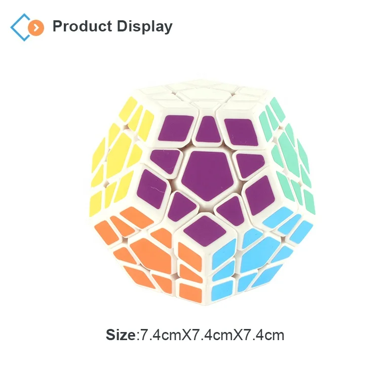 12 surfaces professional anti stress puzzle megaminxed cube with 3 layer
