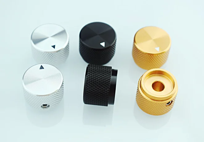 High Quality Metal Aluminum Encoder Switch Volume Control Knob fit for Spline Teeth D Shaft