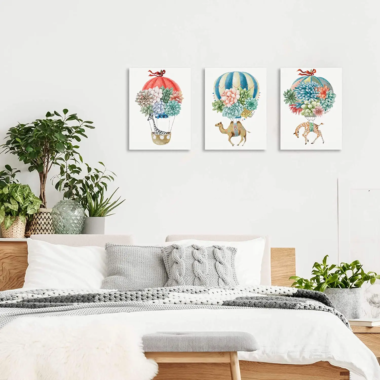 Artree New Factory Succulent Plants Colourful Monopoly Wall Art For Gallery Hand Tropical Cactus Oil Painting