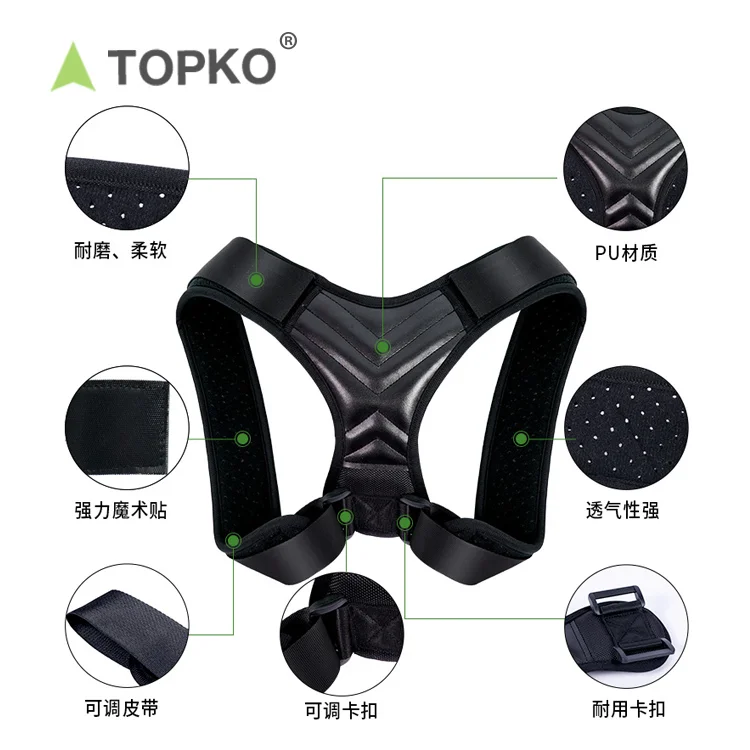 TOPKO оптовая продажа для женщин и мужчин поддерживающий ремень осанки корректор плеч бандаж коррекции горба