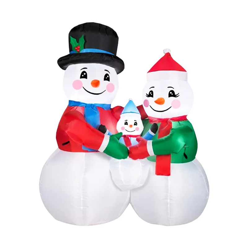Hot Selling inflatable snowman christmas LED decoration Customized Helium 3D Stand Balloons for Christmas