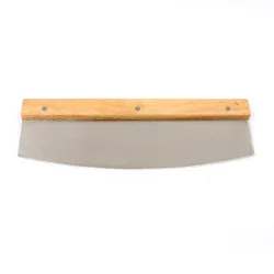 Double-Sided Wooden Cutting Board with Cutter Bamboo Pizza Board