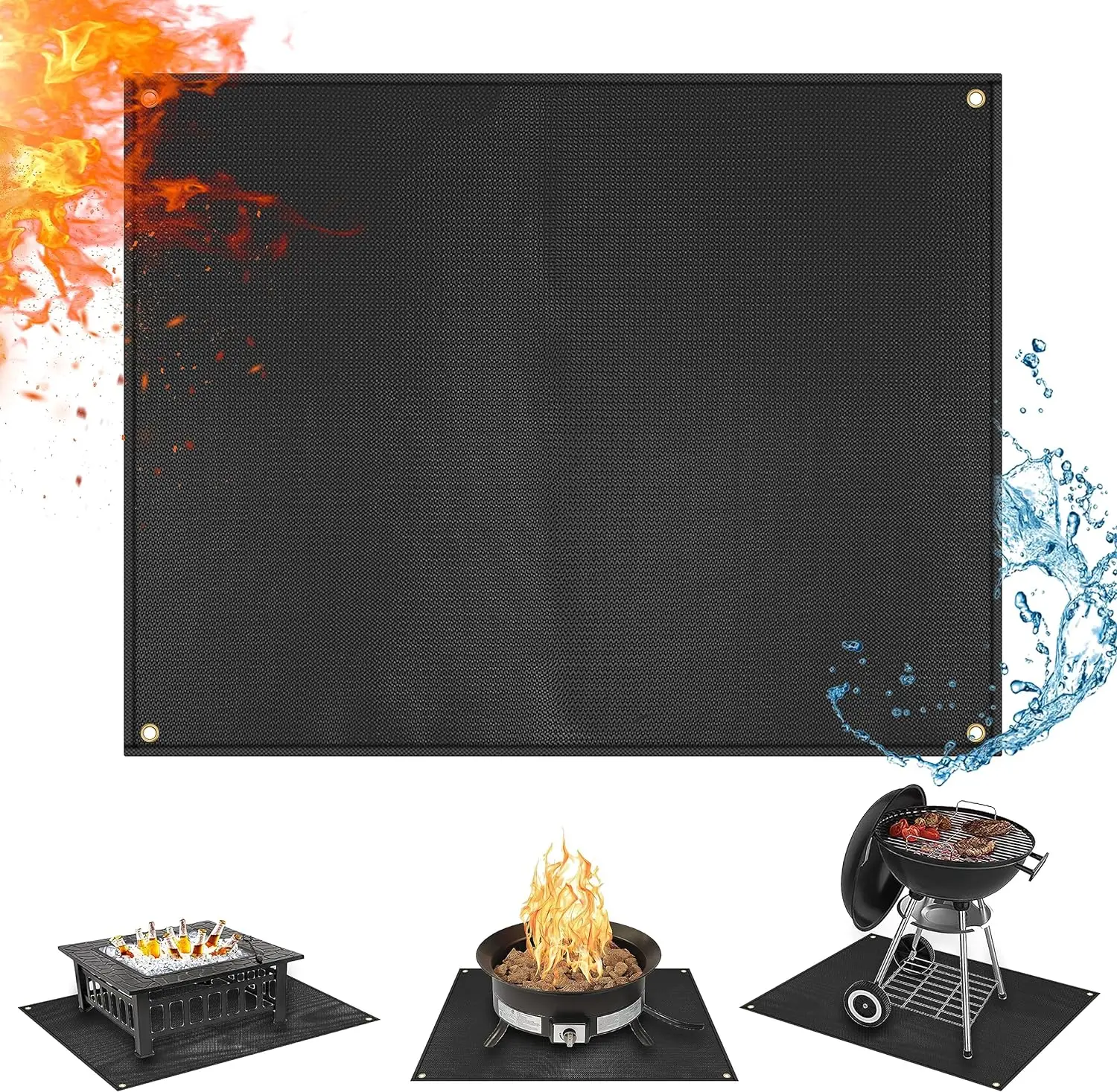 Deck Protective Non-Stick Bbq Grill Ember Pad Fire Pit Lawn Mat Outdoor Fireproof Mat for Fire Pit