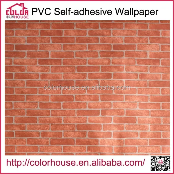 Wallpaper for Home Decorative PVC Self Adhesive Brick Design Wall Paper Acrylic Adhesive Glue Brick Effect CLASSIC Colorhouse