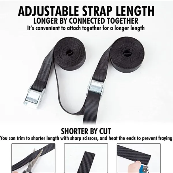 Factory high quality customized Cargo Lash Luggage Nylon Belt with Metal Buckle