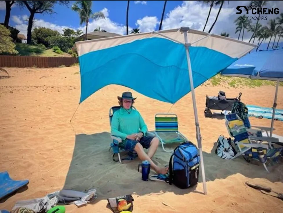 Portable Sun Shade Beach umbrella Shelters Sun Camping  Uv Protection wind canopy for sun shade