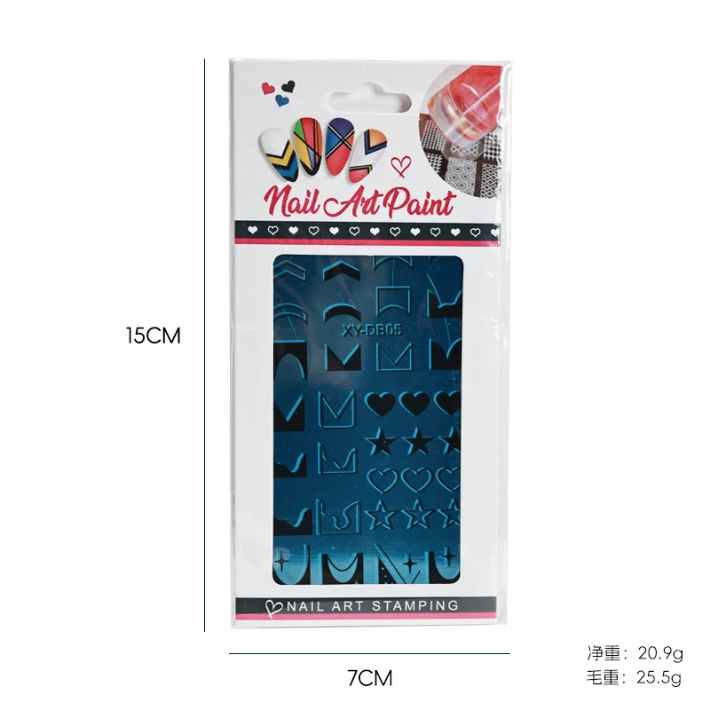 Nail Plates Stamping Heart Flower Butterfly Star French Stamp Templates Nail Art Plates for DIY Print Manicure Salon Designer
